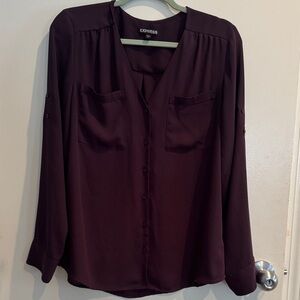 Express Deep Plum Women's Blouse